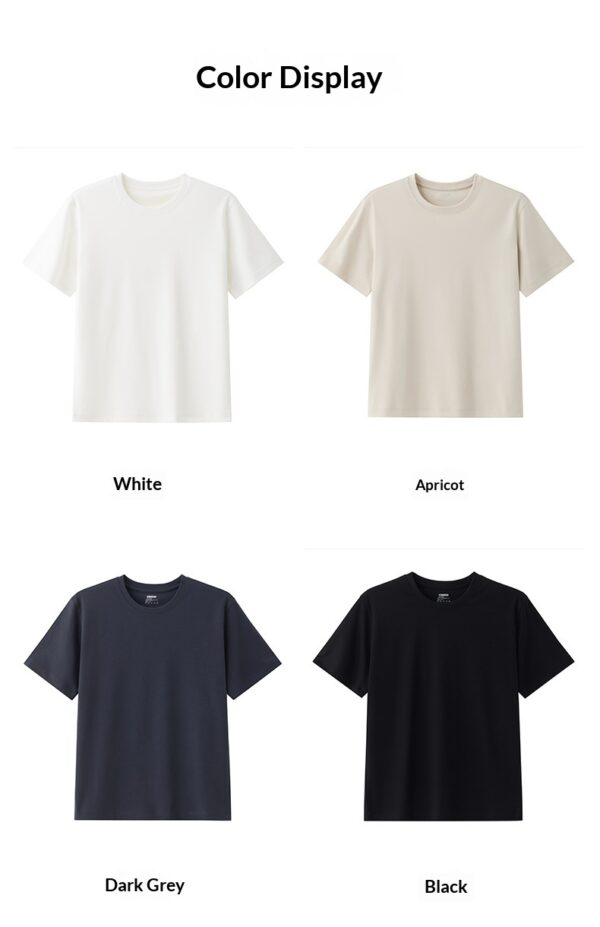 Cool Breathable Liquid-Ammonia Cotton Comfortable T-Shirt Casual Crew Neck Short-Sleeve For Men - Image 8