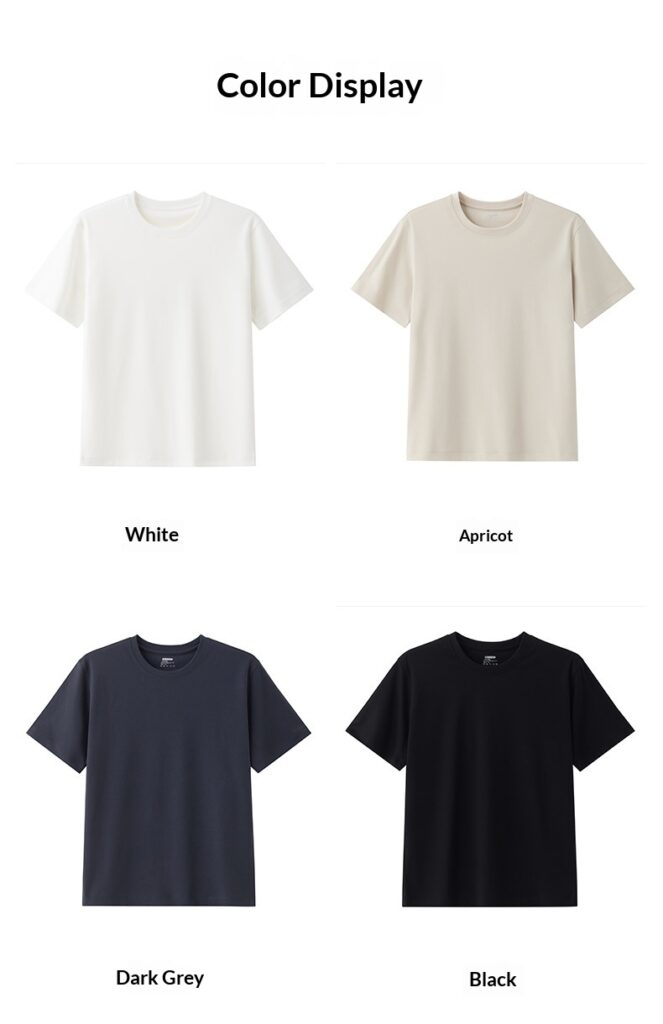 Cool Breathable Liquid-Ammonia Cotton Comfortable T-Shirt Casual Crew Neck Short-Sleeve For Men