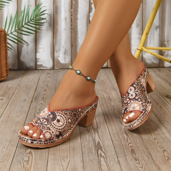 Plus-size High-heeled Slippers For Women - Image 20