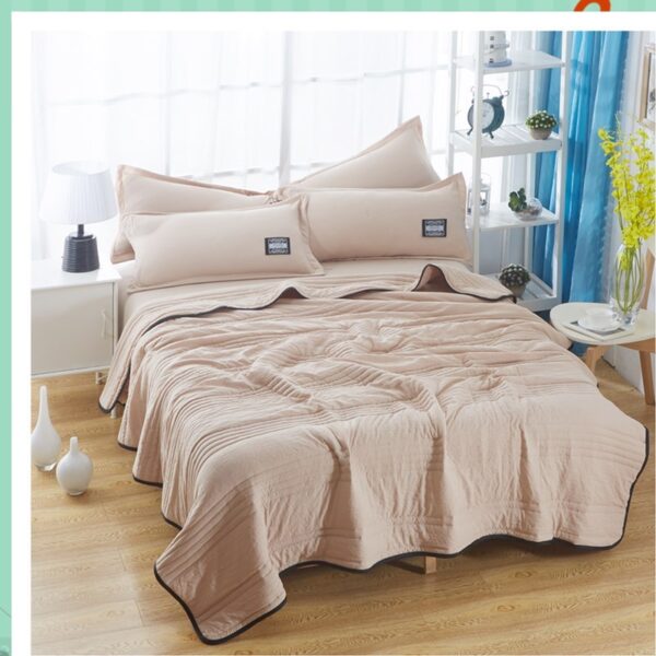 Cooling Blankets Pure Color Summer Quilt Plain Summer Cool Quilt Compressible Air-conditioning Quilt Quilt Blanket - Image 2