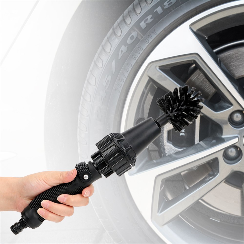 Water-driven Rotary Cleaning Brush Wash Hand-held Water Spray Brush - Image 1