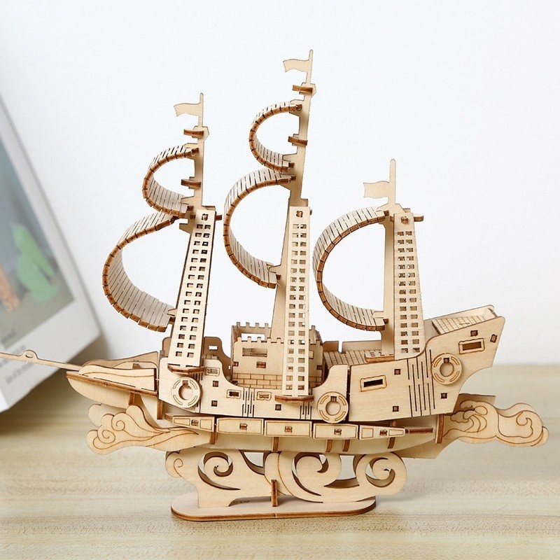 Wooden 3D Puzzle Model Of The Ship Holland In Wood - Image 6