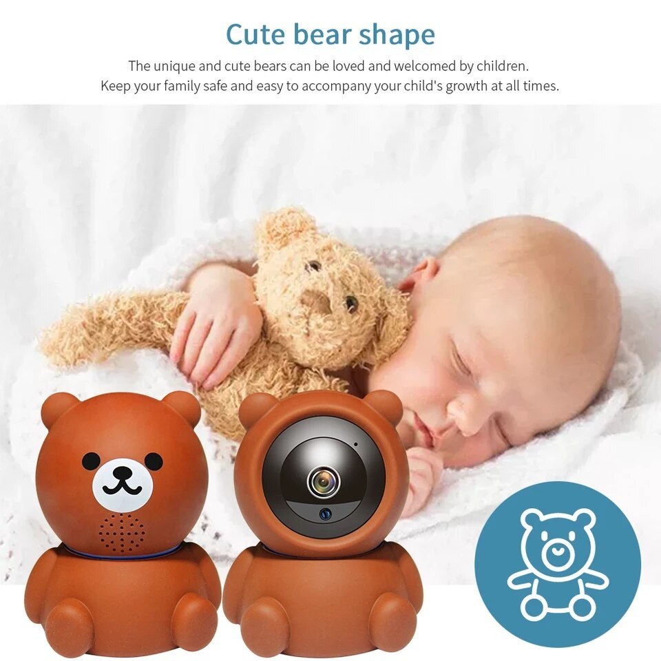 Bear Camera1080P Wifi IP Camera Auto Tracking IR Night Vision Home Security Camera - Image 1