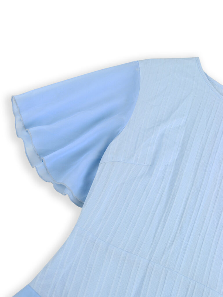 Women's Ruffle-Trimmed Round-Neck Casual Dress