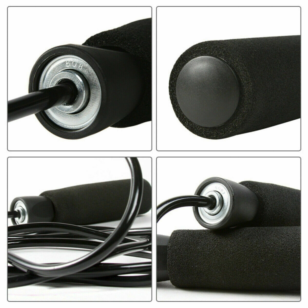 Gym Aerobic Exercise Boxing Skipping Rope Adjustable Bearing Speed Fitness Bearing Rope Tangle-Free Jumping Rope Speed Equipments Skipping Adjustable Skipping Rope - Image 3
