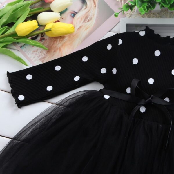 Baby Girls Spring Winter Long Sleeve Tutu Lace Dresses Infantil Newborn 1st Birthday Party Clothes Christening Gown Casual Wear - Image 3