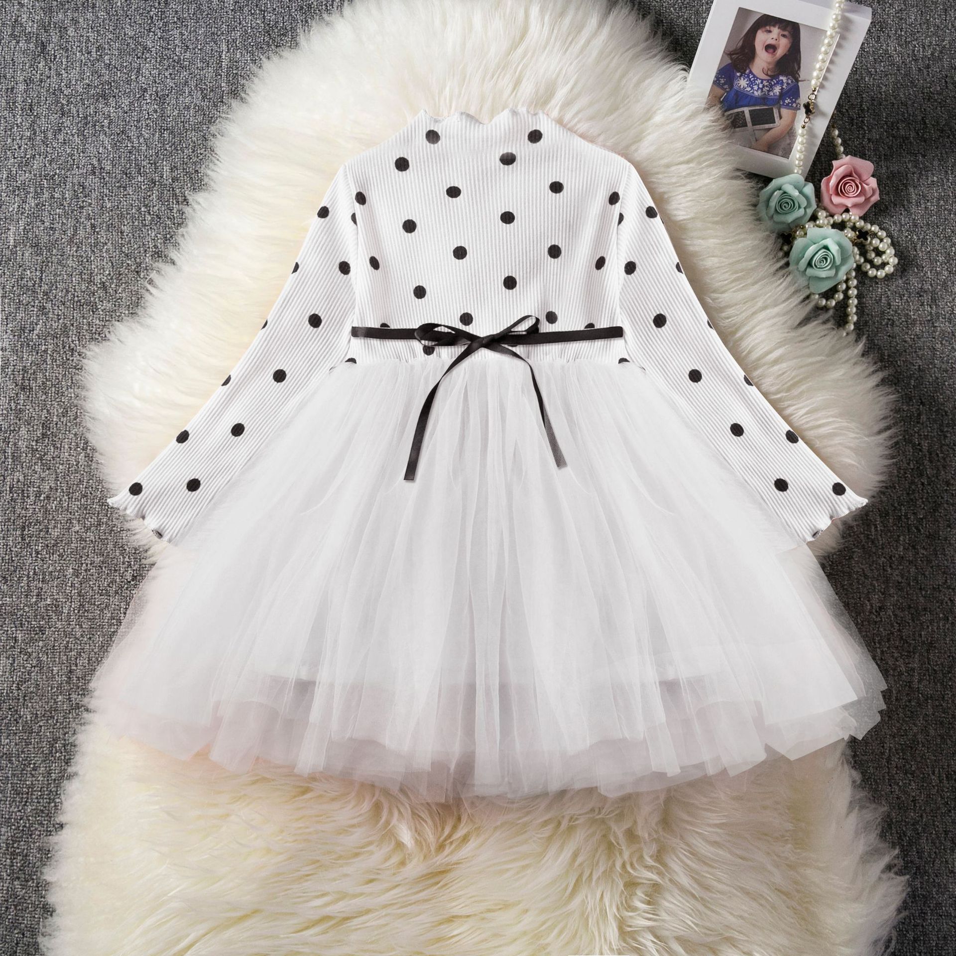 Baby Girls Spring Winter Long Sleeve Tutu Lace Dresses Infantil Newborn 1st Birthday Party Clothes Christening Gown Casual Wear - Image 25