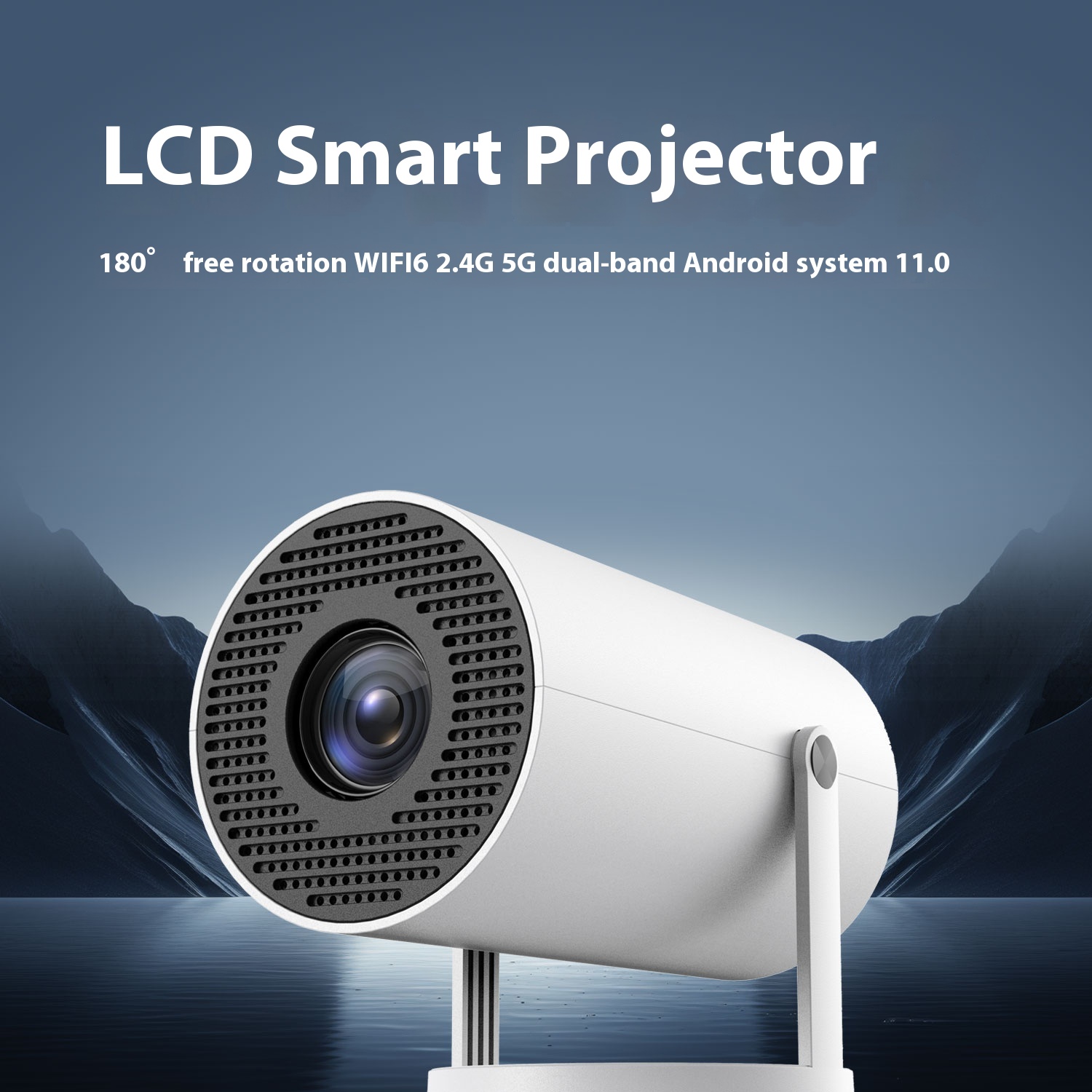 Portable Projector Small Straight Projector For Home Use 180 Degrees Projection Angle Automatic Focus Home Video Projector - Image 12