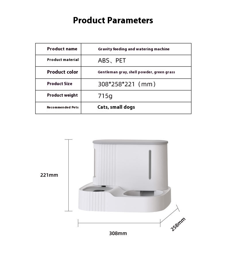 Cat Automatic Drinking Fountain Feeder Integrated Water Feeder Pet Supplies - Image 9
