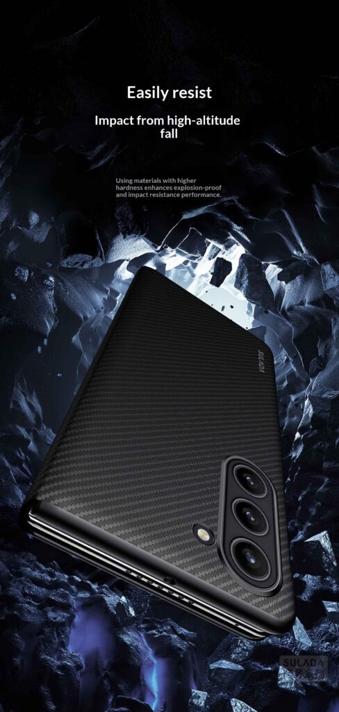 Carbon-fiber Leather Flip Case With Magnetic Card Slots For Phones