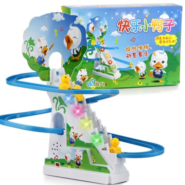 Penguin or Ducks climb stairs track Children's Classic Cartoon electric Music Light Birthday Gift toys for kids - Image 4