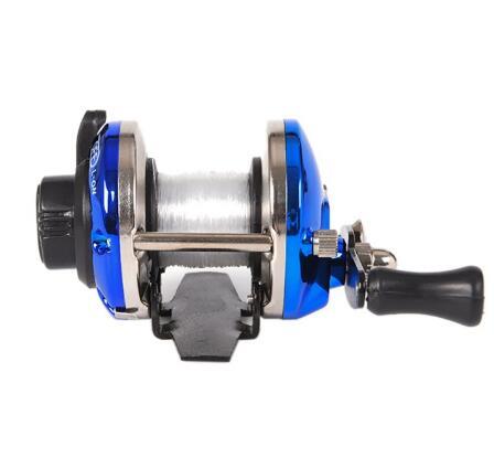 New Mini Metal Bait Casting Spinning Boat Ice Fishing Reel Fish Water Wheel Baitcast Roller Coil with 50M Wire Fishing Supplies - Image 2