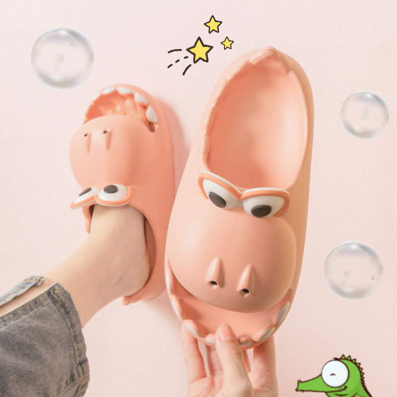 Kids Dinosaur Slippers Wholesale Summer Cartoon Parent Child Outdoor Home EVA Sandals Women Men Kids Cute Slippers Baby Shoes - Image 2