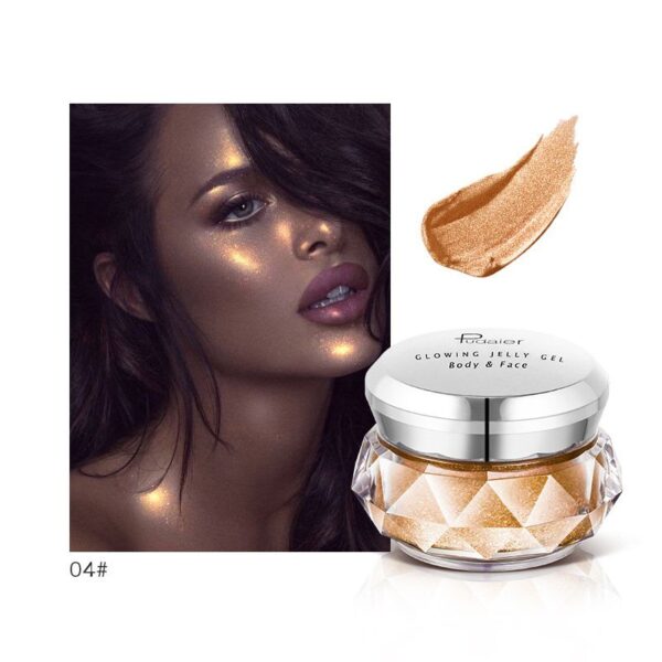 Face Highlighter Jelly Gel Mermaid Eyeshadow Glow Body Glitter Festival Makeup Iluminador Gold Liquid Highlighter Bronzer - Image 27