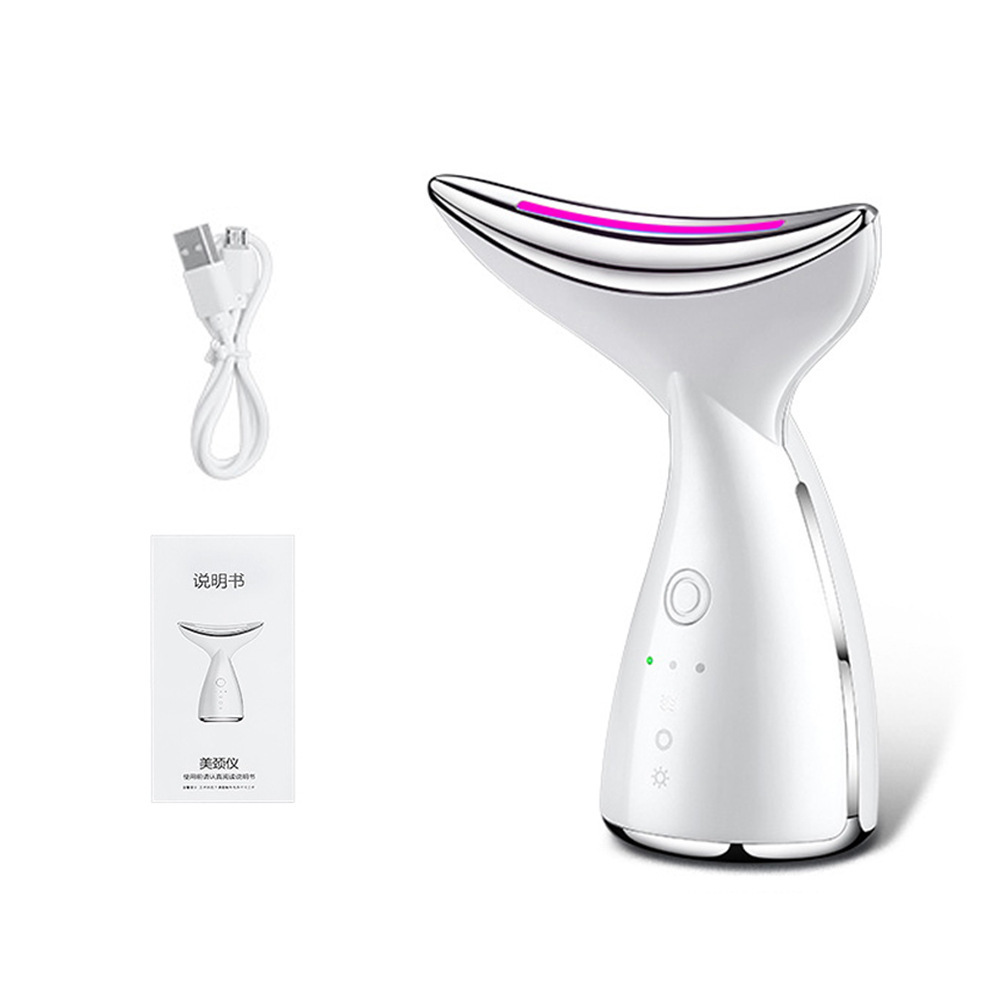 EMS Microcurrent Neck Face Beauty Device With 3 Colors LED Photon Therapy Skin Tighten Reduce Double Chin Face Lifting Devices - Image 19