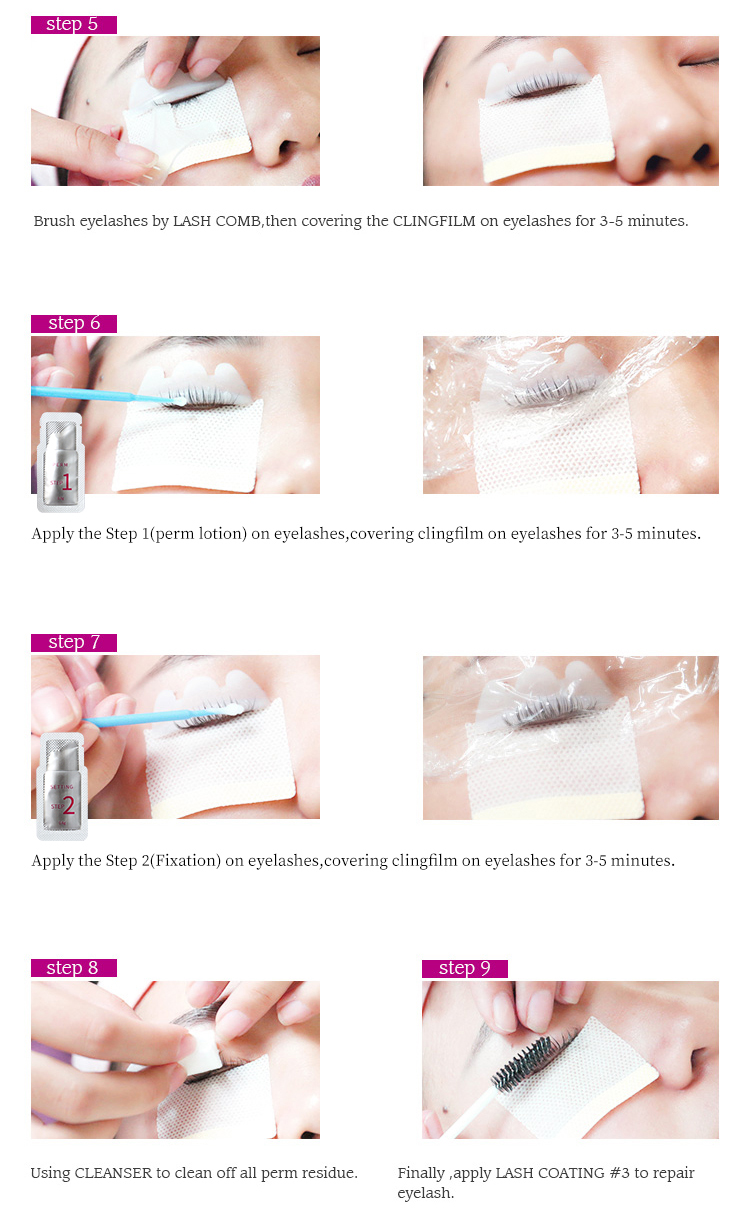 ICONSIGN 10 Pairs Pouch Eyelash Perm Lotion Lashes Lift Quick Perming 5 To 8 Minutes Beauty Makeup Tools - Image 8