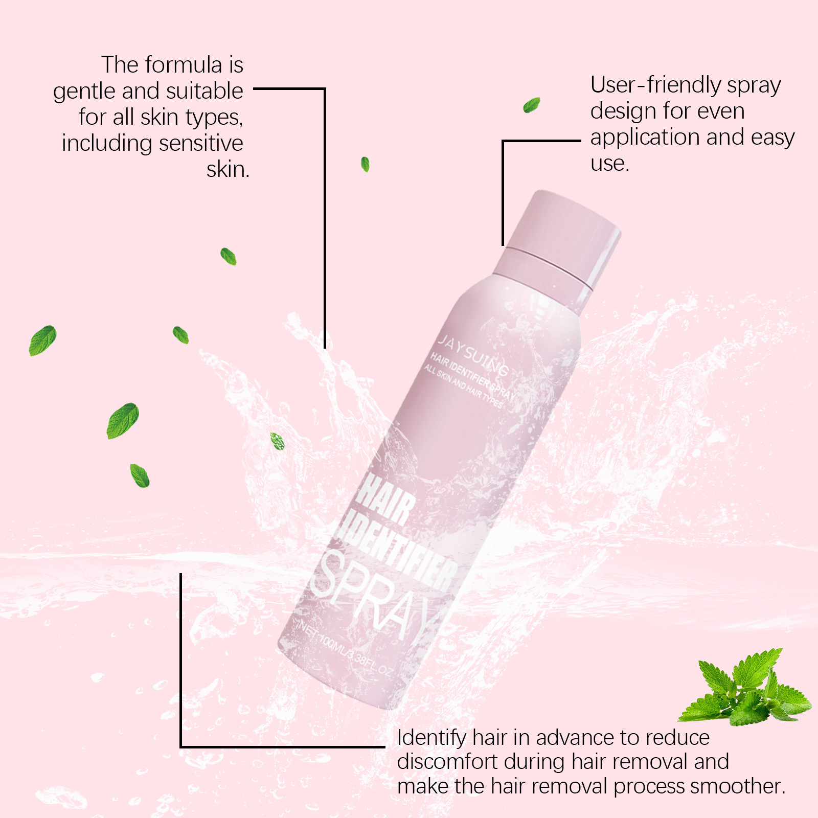 Hair Identifier Spray Set For Face Shaving Moisturizing Dermaplaner Spray For Face Shaving Skin Care - Image 9