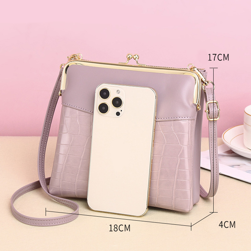 Lock Shoulder Bags Women Alligator Pattern Crossbody Phone Bag - Image 19