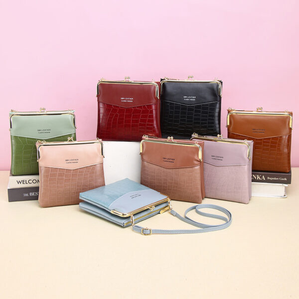 Lock Shoulder Bags Women Alligator Pattern Crossbody Phone Bag - Image 18