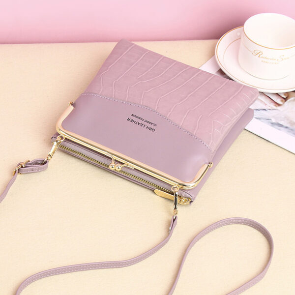 Lock Shoulder Bags Women Alligator Pattern Crossbody Phone Bag - Image 15