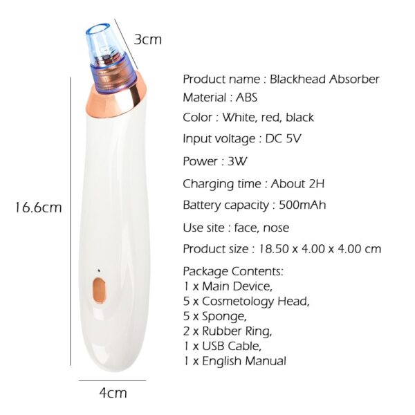 Blackhead instrument pore cleaner to blackhead artifact electric acne machine to blackhead - Image 9