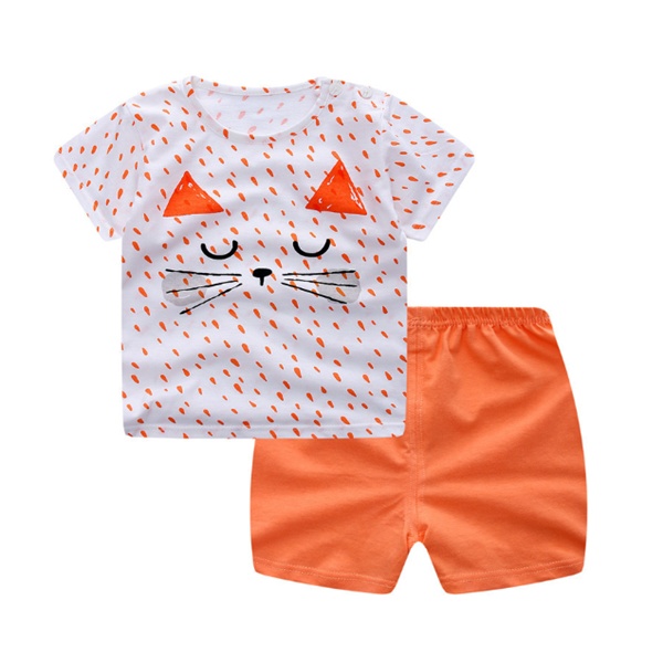 Cartoon Clothing Baby Boy Summer Clothes T-shirt Baby Girl Casual Clothing Sets - Image 18