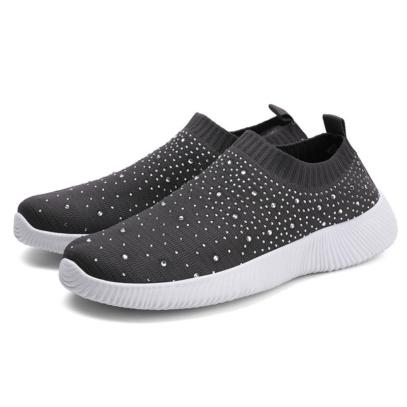 Plus-size Lightweight MD-soled Flyknit Stretchy Casual Shoes