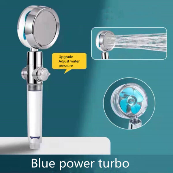 Shower Head Water Saving Flow 360 Degrees Rotating With Small Fan ABS Rain High Pressure Spray Nozzle Bathroom Accessories - Image 28