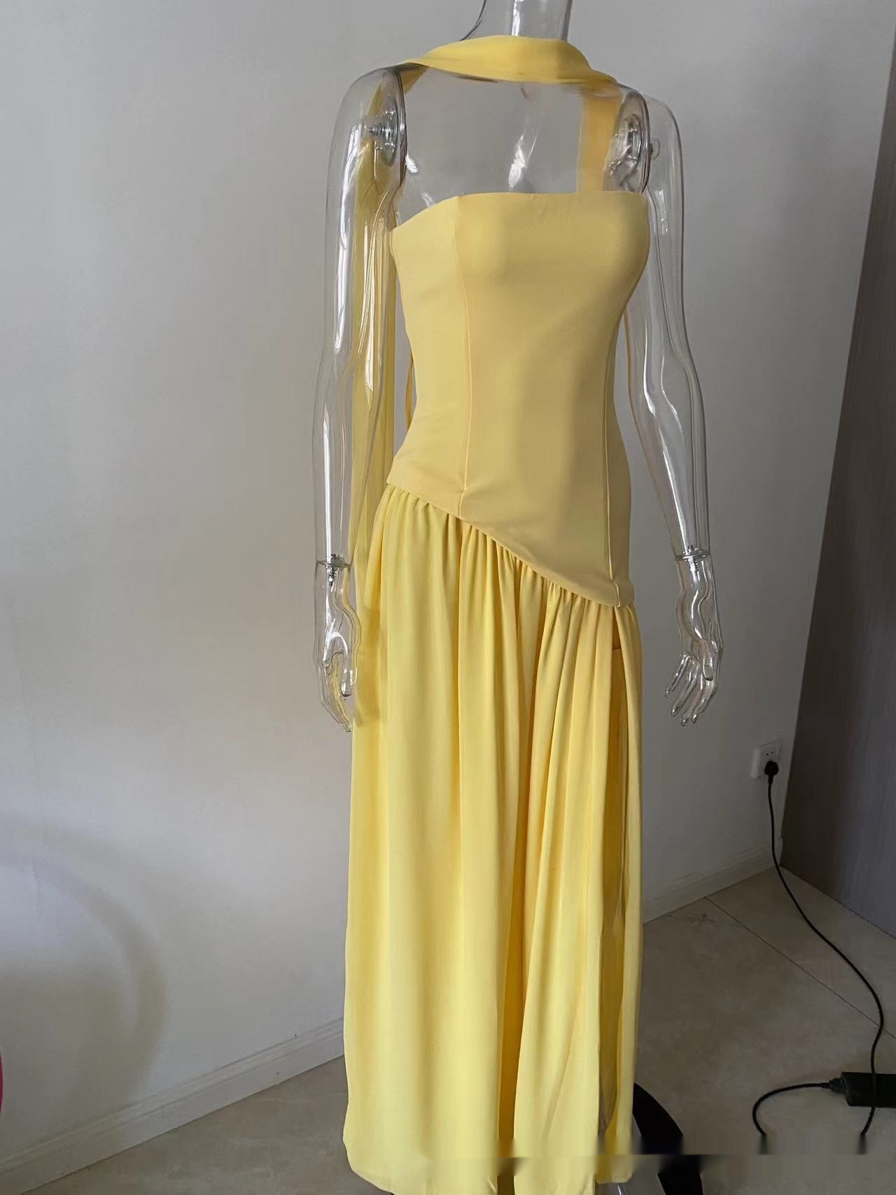 Temperament Contrasting Zipper Tight Dress - Image 21