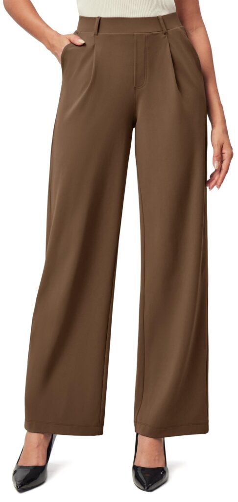 Womens High-Waisted Stretchy Work Business Casual Pants