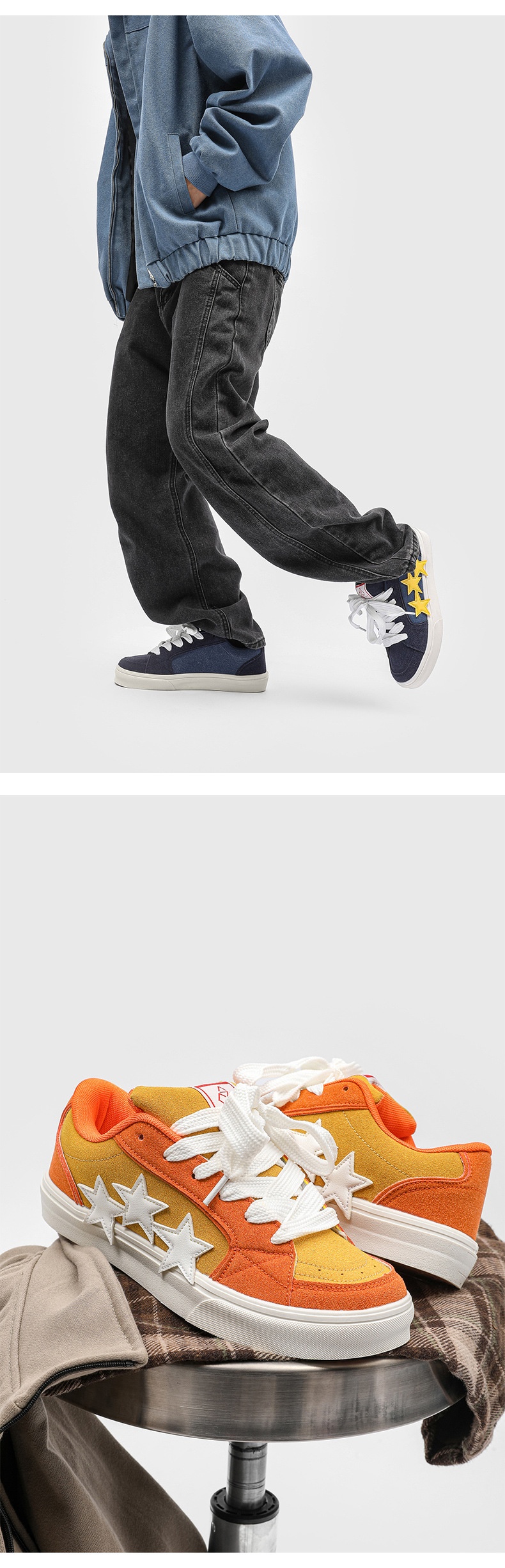 Versatile, Lightweight And Comfortable Star-patterned Sneakers For Sports - Image 10