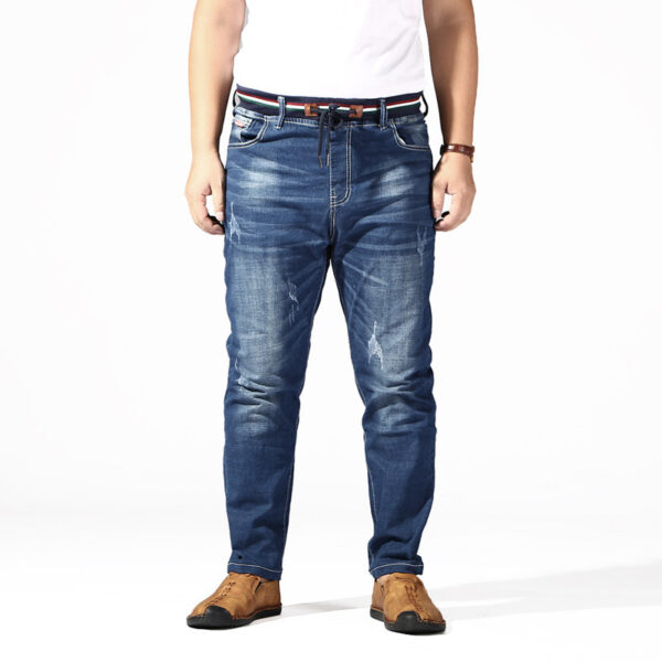 Men's Loose Tight Waist Fat Oversized Jeans - Image 2