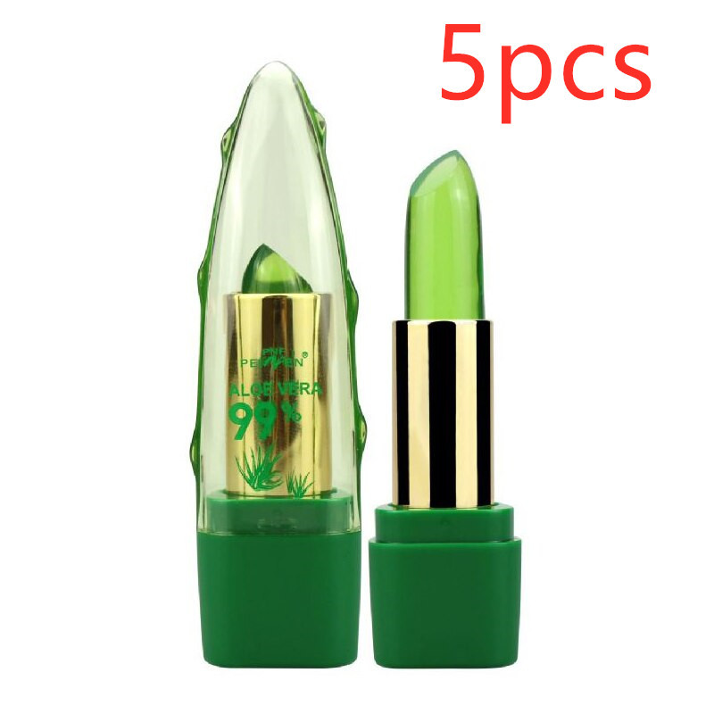 Aloe Vera Gel Color Changing Lipstick Gloss  Moisturizer Anti-drying Desalination Fine-grain Lip Blam Care - Image 17