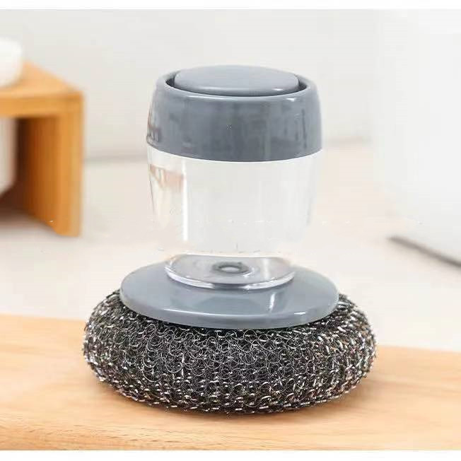 Kitchen Soap Dispensing Palm Brush Cleaner Push-type Brush Kitchen Detergent Tools - Image 17