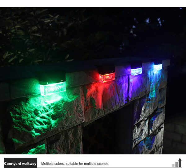 Waterproof New RGB LED Solar Light Step Fence Light - Image 18