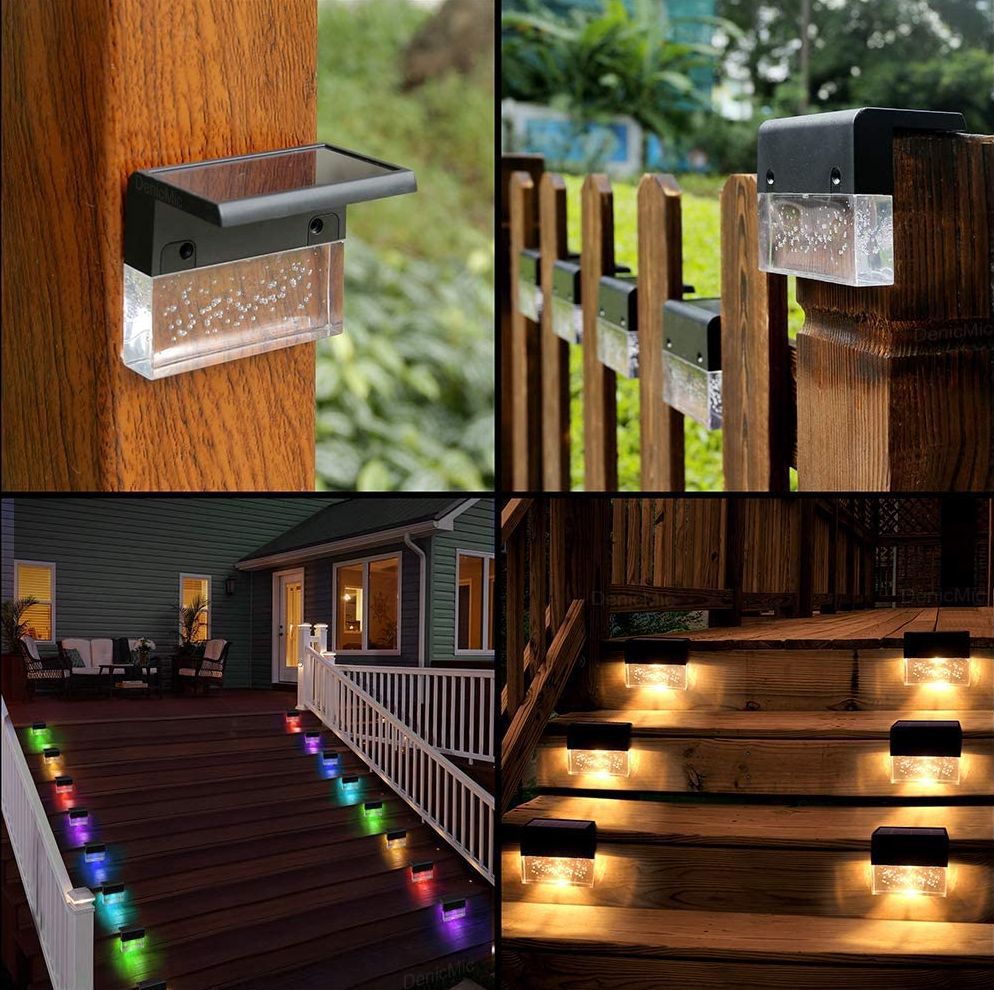 Waterproof New RGB LED Solar Light Step Fence Light - Image 11