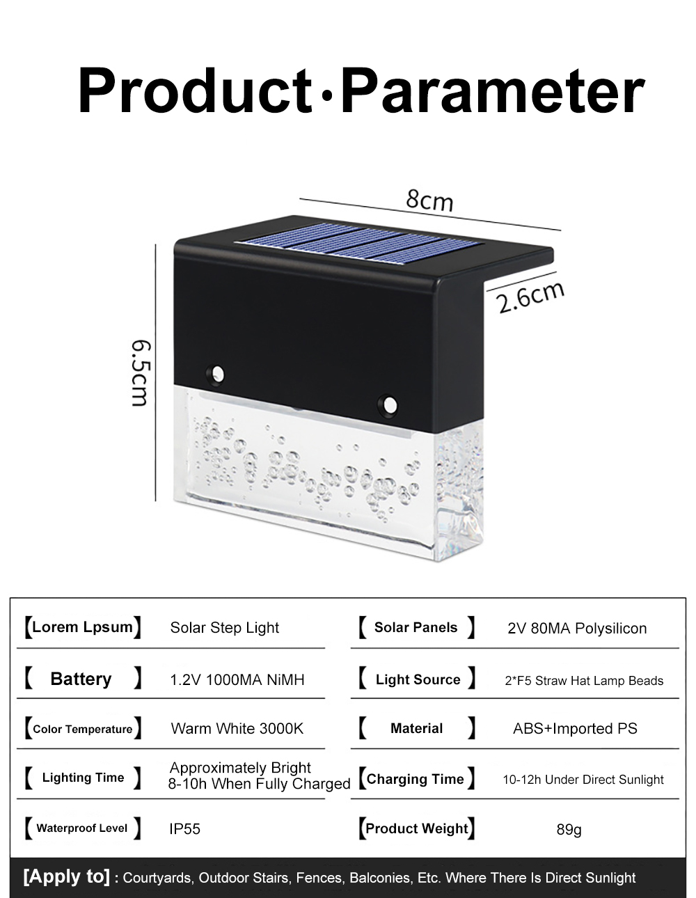 Waterproof New RGB LED Solar Light Step Fence Light - Image 14