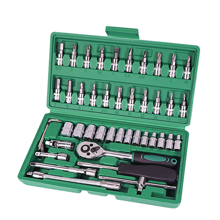 Car Repair Tool 46pcs Inch Socket Set Car Repair Tool Ratchet Torque Wrench Combo Tools Kit Auto Repairing Tool Set - Image 6