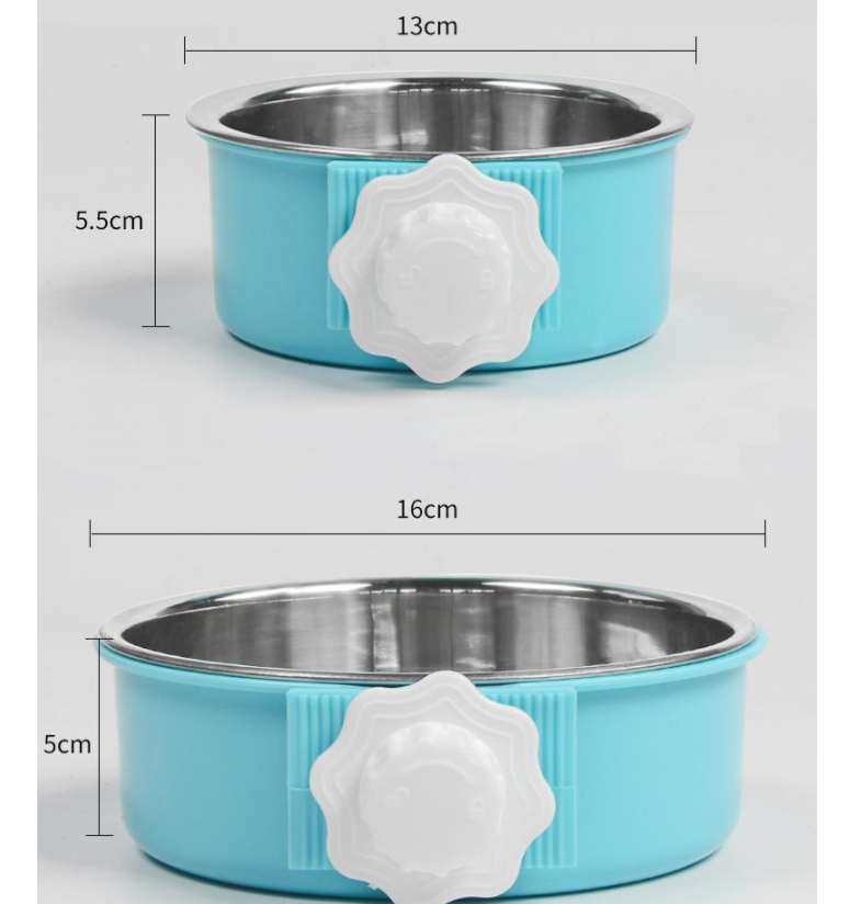 Stainless Steel Dog Fixed Cat Bowl Cat Bowl Dog Cage  Water Anti-Overturning Dog - Image 7