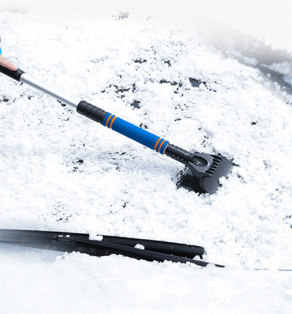 Car Cleaning Brush Ice Scraper Detachable Snow Shovel Brush Dust Remove Brush Auto Windshield Extendable Snow Brush Foam Handle - Image 7
