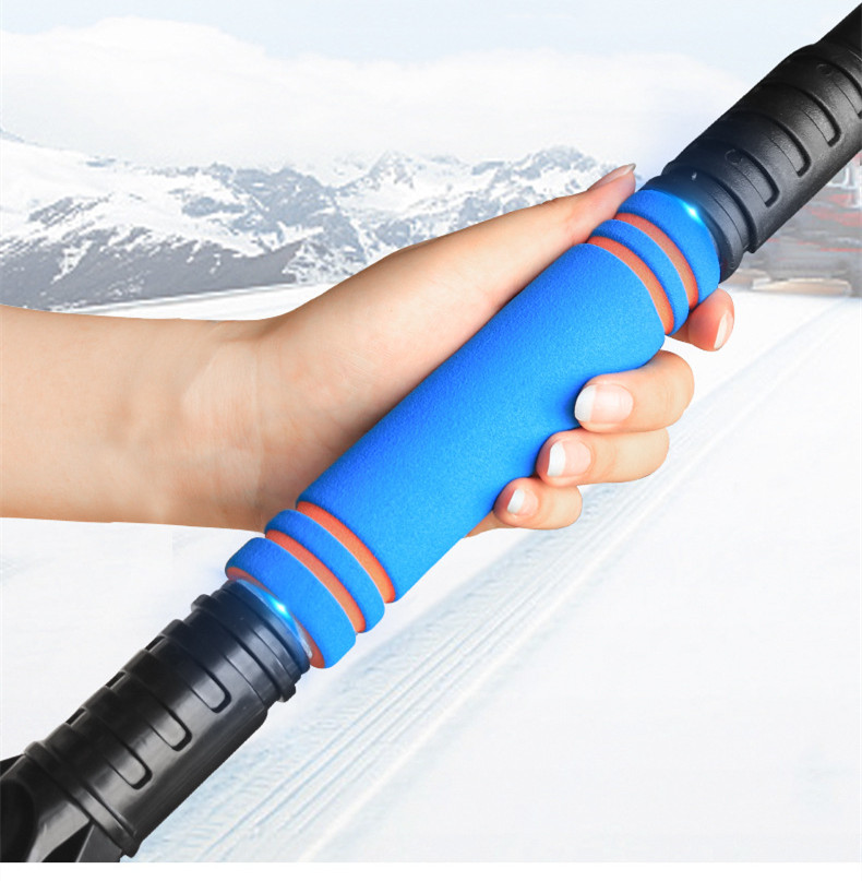 Car Cleaning Brush Ice Scraper Detachable Snow Shovel Brush Dust Remove Brush Auto Windshield Extendable Snow Brush Foam Handle - Image 8