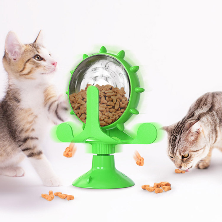 Cat Self-Healing Toy Leaks Food Spinning Windmill - Image 1