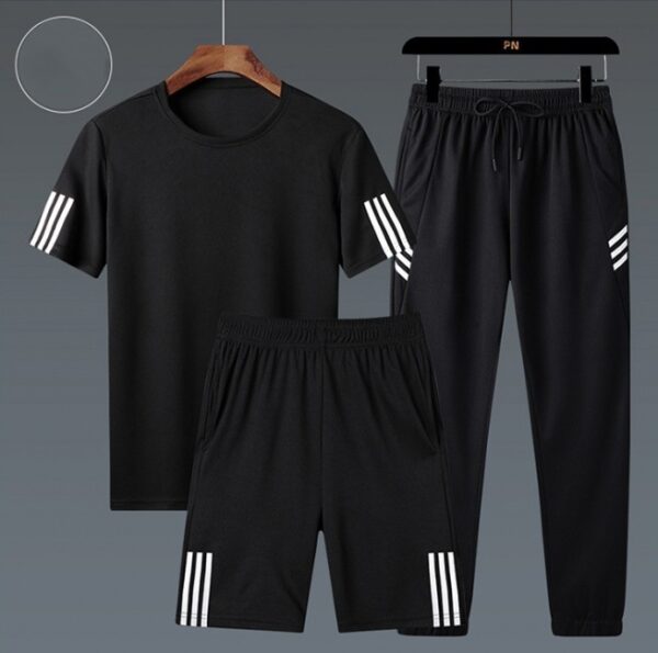 Summer Short-Sleeved T-Shirt Trend Plus Fat Plus Size Fat Casual Loose Three-Piece Summer - Image 13