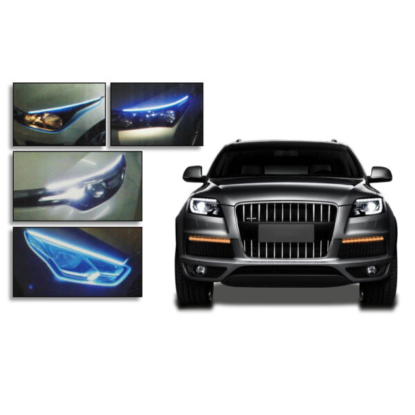 Led DRL Car Daytime Running Lights Flexible Waterproof Auto Turn Signal Yellow Brake Side Headlights Light Car Accessories - Image 5