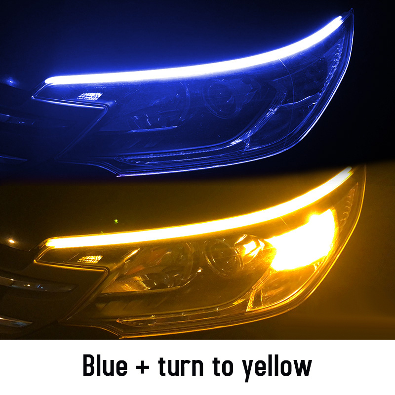 Led DRL Car Daytime Running Lights Flexible Waterproof Auto Turn Signal Yellow Brake Side Headlights Light Car Accessories - Image 9