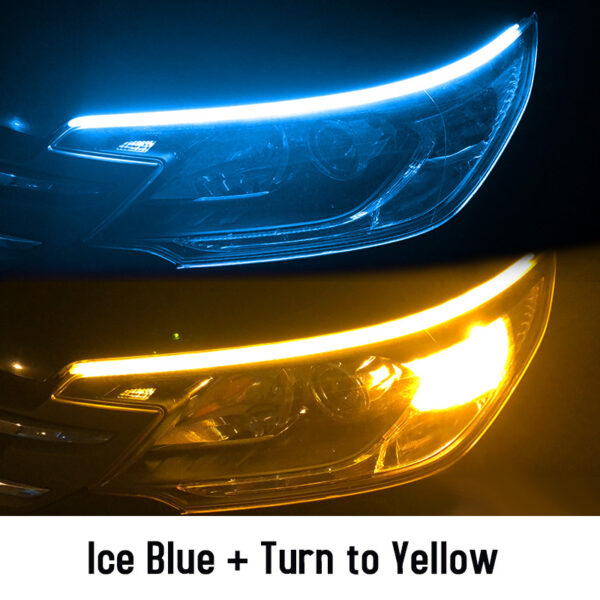 Led DRL Car Daytime Running Lights Flexible Waterproof Auto Turn Signal Yellow Brake Side Headlights Light Car Accessories - Image 7