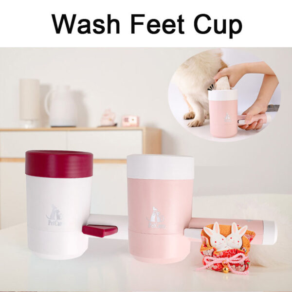 Dog Paw Cleaner Cup Soft Silicone Combs Pet Foot Washer Cup Paw Clean Brush Quickly Wash Dirty Cat Foot Cleaning Bucket - Image 13