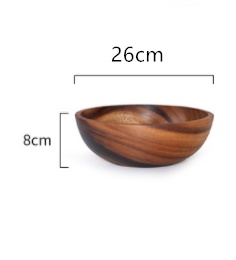 Kitchen Natural Wooden Bowl Household Fruit Bowl Salad Bowl For Home Restaurant Food Container Wooden Utensils Note The Size Hot - Image 20
