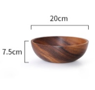 Kitchen Natural Wooden Bowl Household Fruit Bowl Salad Bowl For Home Restaurant Food Container Wooden Utensils Note The Size Hot - Image 19