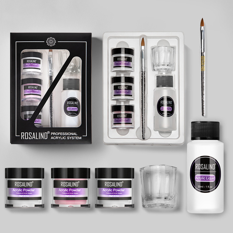 Nail Powder Acrylic System Kit Professional Nail Art Tool Set Contain Glass Cup Acrylic Liquid Extention Carving Manicure - Image 9